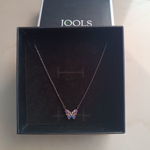 Jools Butterfly Necklace Silver 925 New with Stones