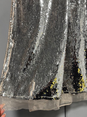 Strapless sequin dress