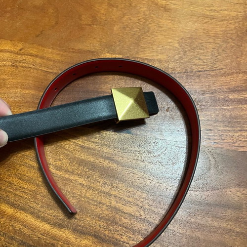 Leather belt double-sided new, length 95 cm