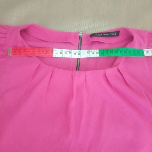 Zara elegant chic viscose blouse cap sleeves pink magenta, like new