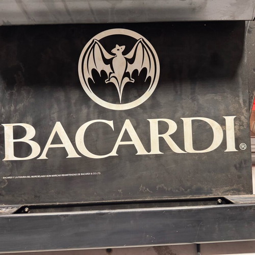 Bacardi sign used illuminated with logo 45x30cm