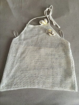 Bershka beige netted blouse, size M