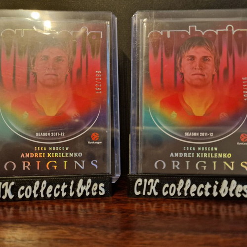 Panini Euroleague Origins CSKA Kirilenko Euphoria card lot of 2
