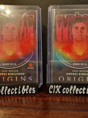 Panini Euroleague Origins CSKA Kirilenko Euphoria card lot of 2