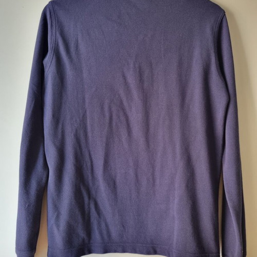 Benetton long sleeve polo shirt, blue, age 11-12, unisex