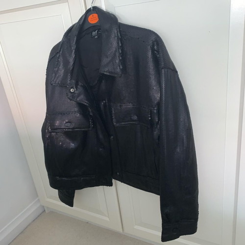 Zara sequin jacket new, black, XS