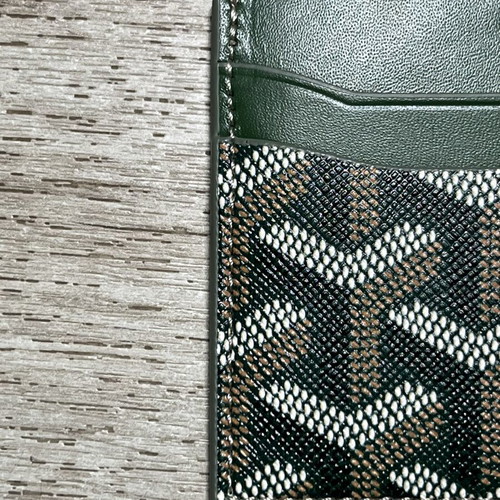 Goyard card holder, green