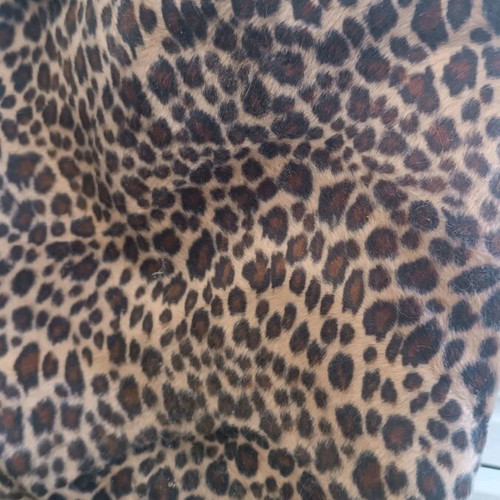 Leopard messenger bag medium size synthetic fur