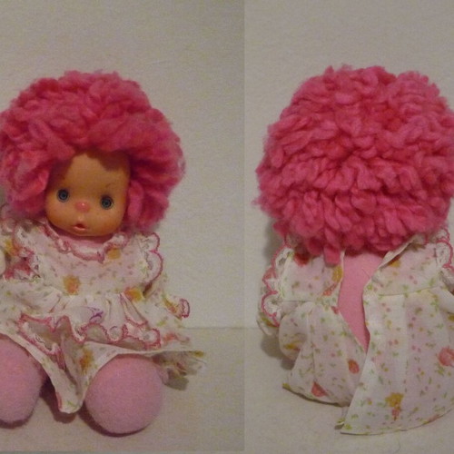 El greco Patapoufa pink doll with egg from 1980s like new