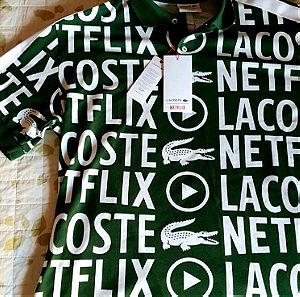 Lacoste x Netflix Print Polo Μπλούζα Loose Fit [SIZE:LARGE]