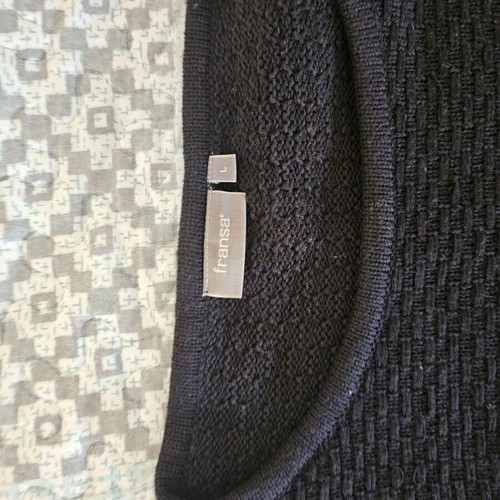 Fransa women's sweater like new, size L, black and brown