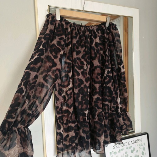 See Through Shirt Blouse new, black and brown