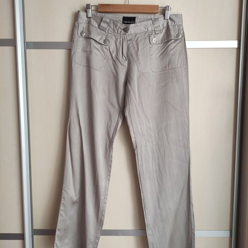 Calvin Klein Jeans silk pants used, medium size, silver gray
