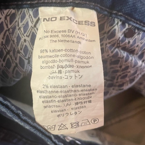 No Excess men's denim shorts, dark blue