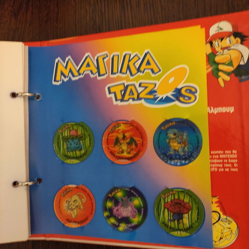 Pokemon tazos complete set with album