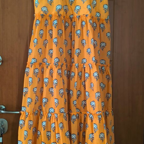 Karavan maxi dress like new with artichoke pattern