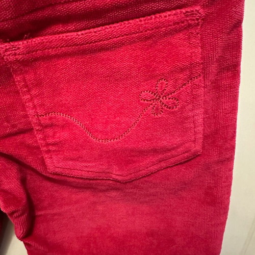Velvet red pants for 7 years old, 122 cm like new