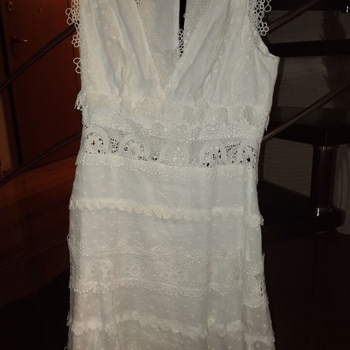 ZINI Boutique white romantic lace dress, size 38