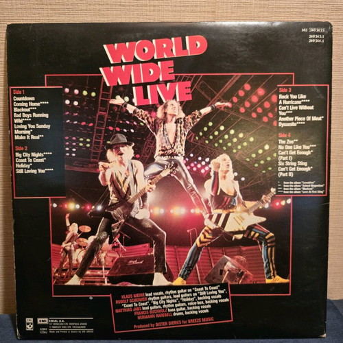 Scorpions World Wide Live double vinyl record used, rock