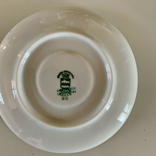 Ionia Hellas Porcelain Set 4 Coffee Cups with Saucers like new
