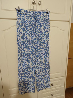 MANGO white summer palazzo pants size S
