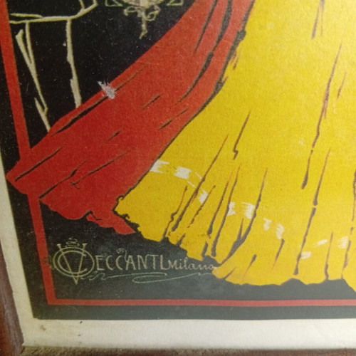 Ρετρό κάδρο με vintage ιταλική αφίσα Caffè Espresso σαν καινούργιο