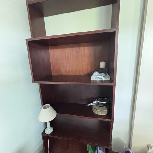 Wooden bookshelf used 78 cm x 210 cm sturdy construction