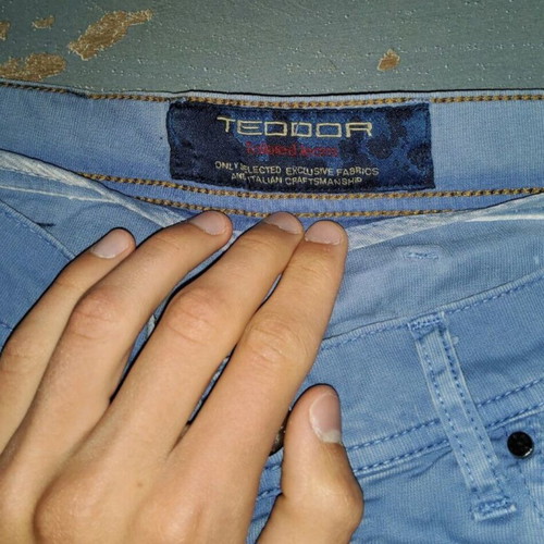 Men's pants Teodor used, size M and L, blue