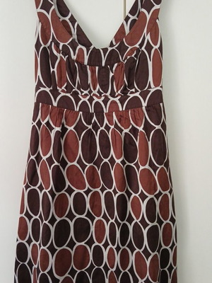 Esprit dress used, silk, beige and brown