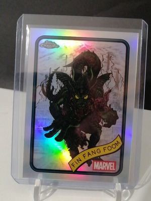 Fin Fang Foom 2025 Topps Chrome Marvel като нов Refractor