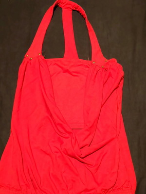 Set of blouse and bustier red like new