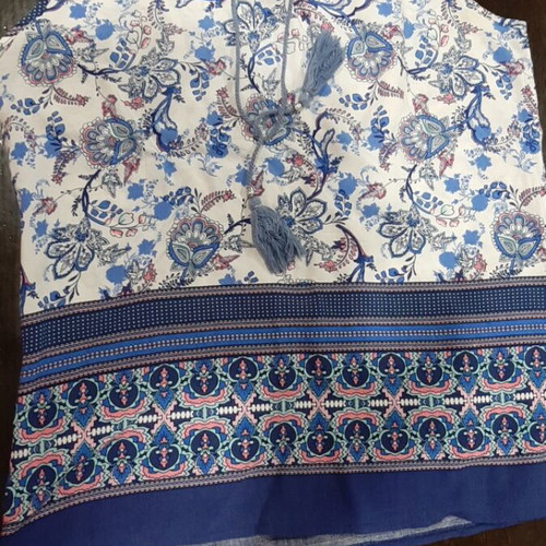 Fullah Sugah women's blouse L like new, blue, slim fit
