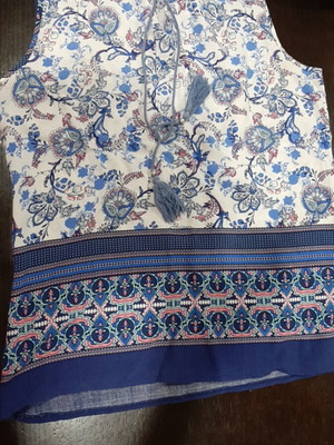 Fullah Sugah women's blouse L like new, blue, slim fit