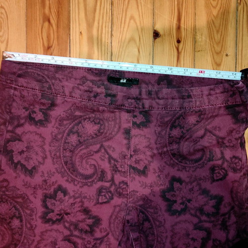 Paisley print skinny trousers used, H&M, size S