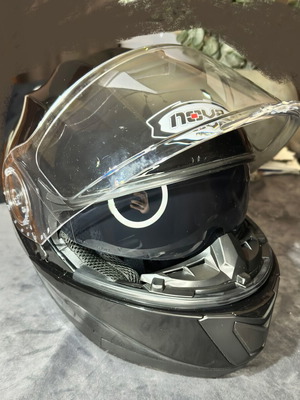 Nova Racing motorcycle helmet new in box with storage bag and UV visor