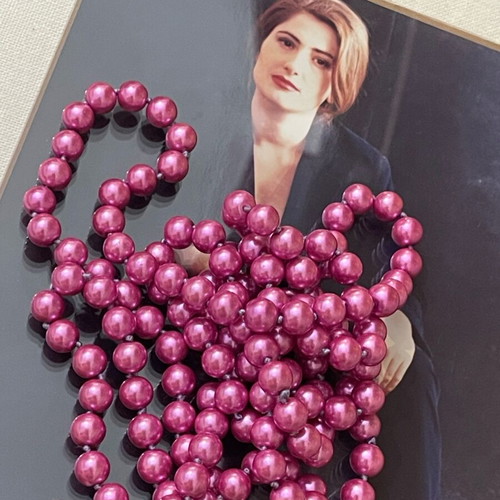 Vintage necklace with pearls 64 cm like new
