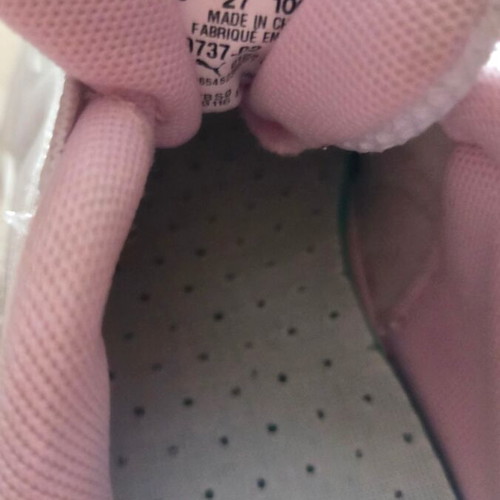 Puma girls' sneakers size 27 like new, white with pink details