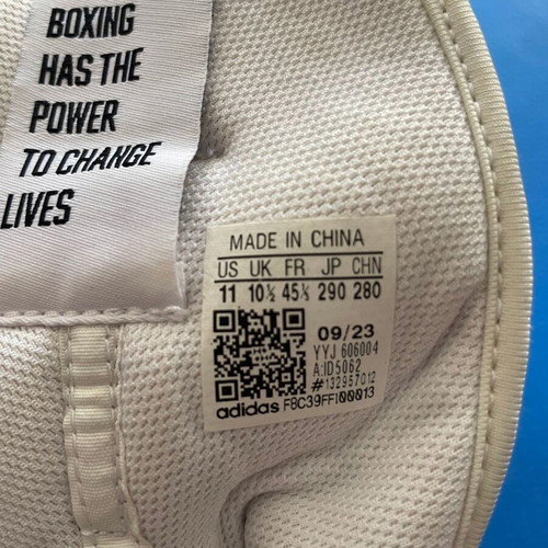 Adidas Box Hog 4 white boxing shoes, size 45