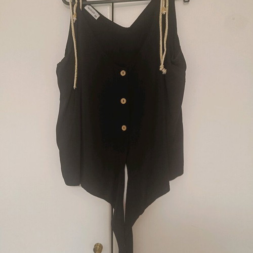 Marlen black summer blouse like new, one size