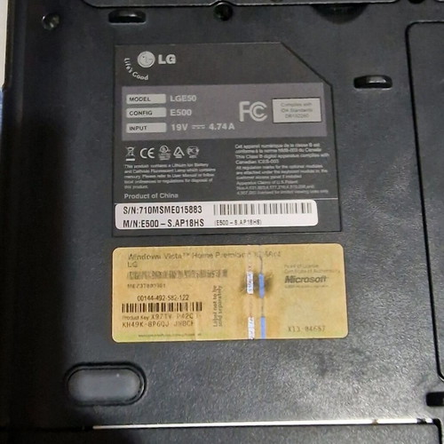 LG E 500 used for parts with memory and hard drive