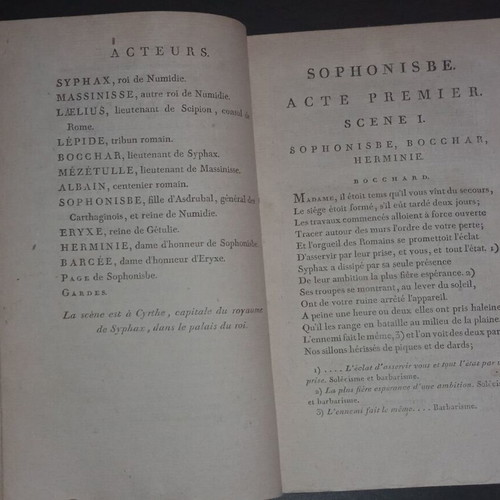 18th Century French Theatre Book used, 1797