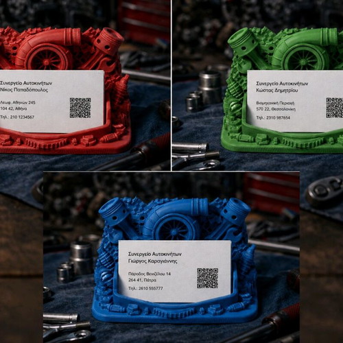Business card holder for car mechanics new