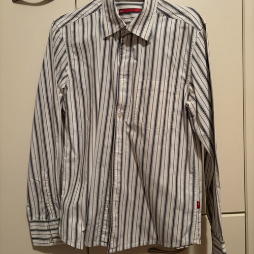 EDC shirt medium UK like new, white and grey stripes