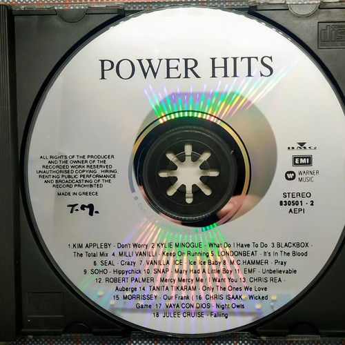 Power Hits CD compilation used, pop and dance hits from the '80s-'90s