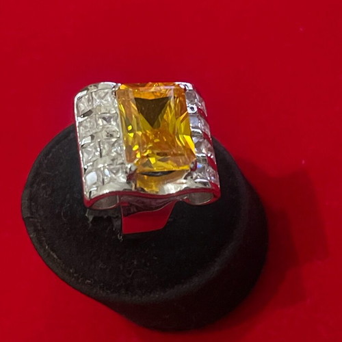 Silver 925 ring with citrine used, size 53