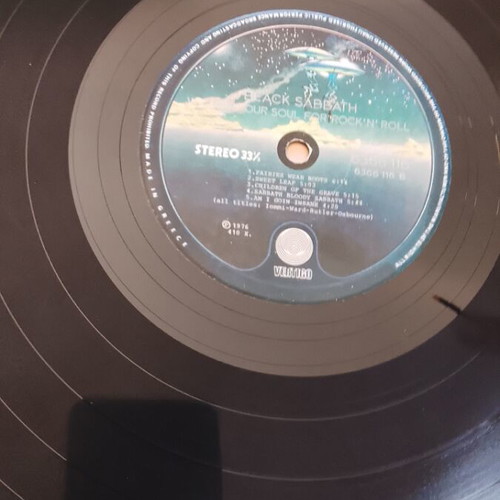 Black Sabbath LP used, metal vinyl record