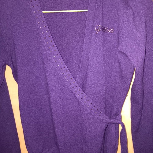 Purple sweater with rhinestones medium like new