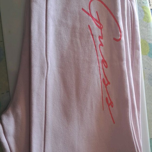 Guess women's jogger pink like new, organic cotton, size S