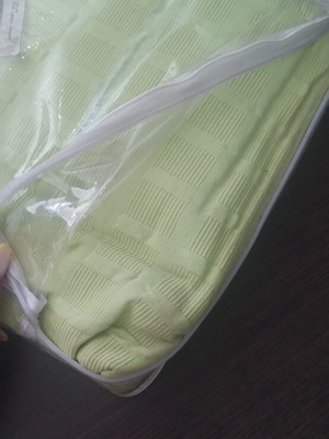 Cotton throw green, light green, 1.8x2.4 m for two-seater sofa