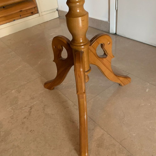 Wooden round side table used